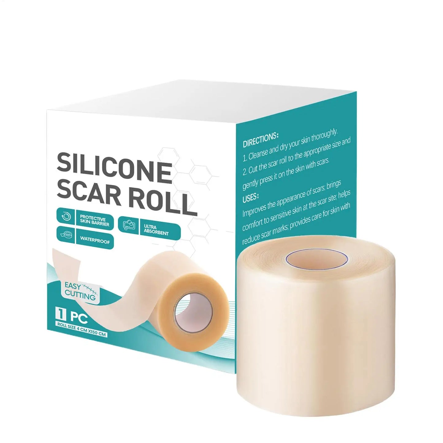 Silicone scar patch hydrocolloid roll self-adhesive ydrocolloid patch bandage highly absorbent for burn blister wound care