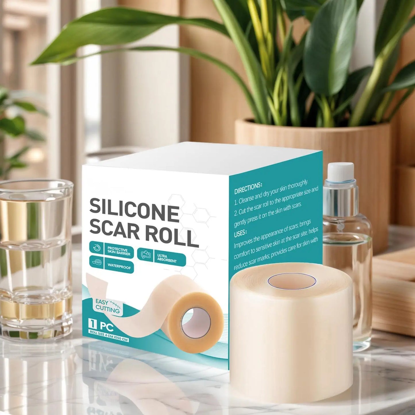 Silicone scar patch hydrocolloid roll self-adhesive ydrocolloid patch bandage highly absorbent for burn blister wound care