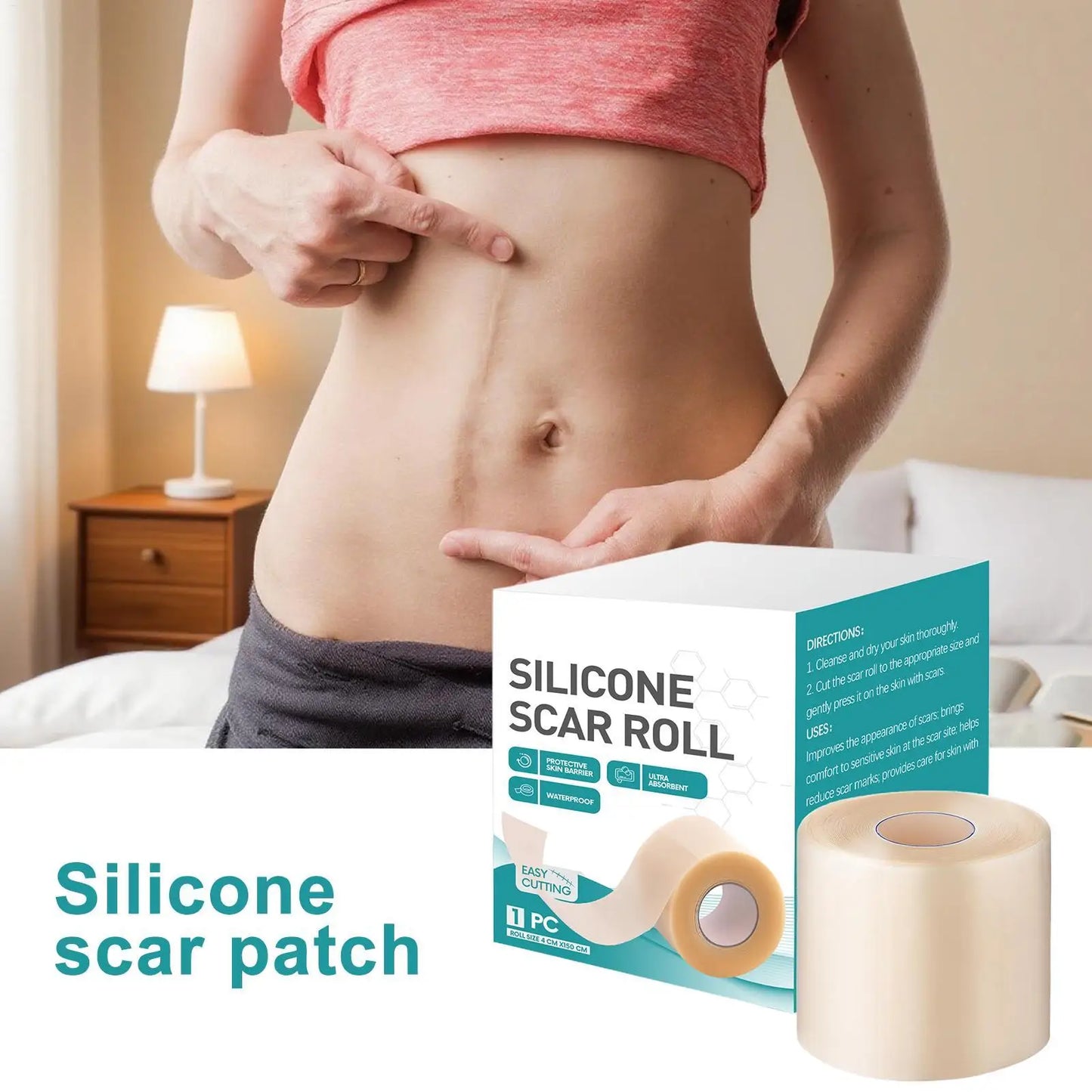 Silicone scar patch hydrocolloid roll self-adhesive ydrocolloid patch bandage highly absorbent for burn blister wound care